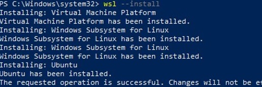 wsl --install windows command