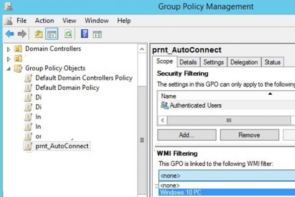 link a wmi filter to a gpo