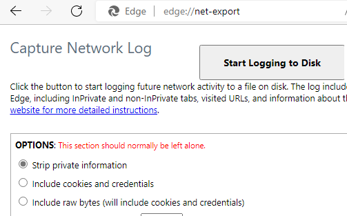 enable browser logging