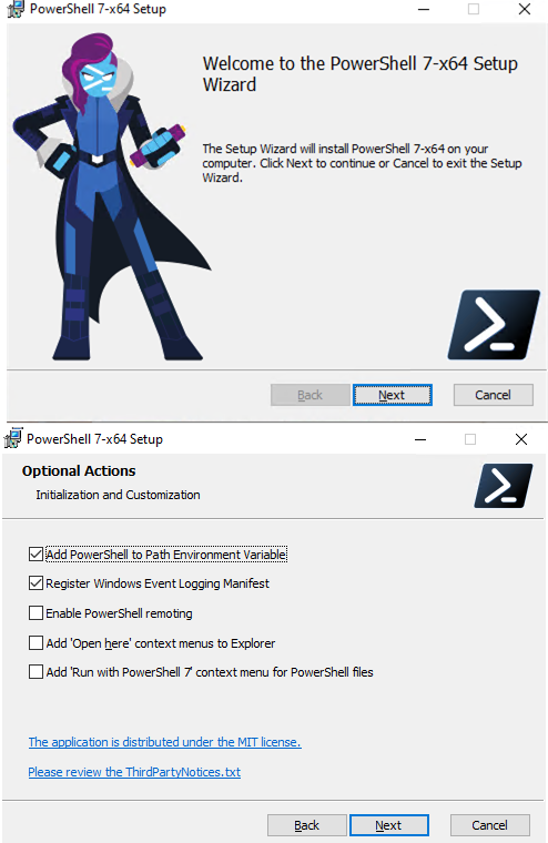 install powershell core on windows