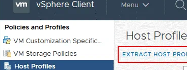 VMware vCenter: Extract Host Profile