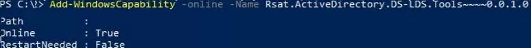 Add-WindowsCapability: install Active Directory PowerShell module