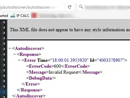 try to open autodiscover.xml on exchange