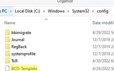 bcd template file in windows