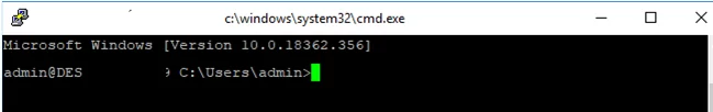 cmd.exe shell in windows ssh session