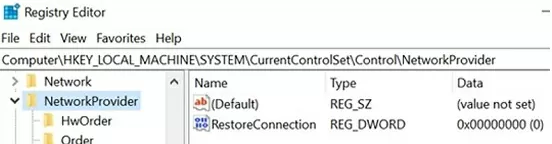 disabling couldnt reconnect network drives notification on windows 10