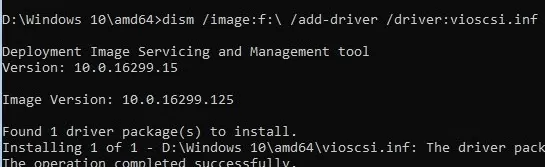 dism: add driver to the offline windows image