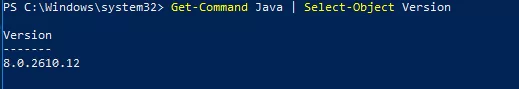 Get-Command Java 