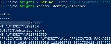 get registry key permissions with powershell