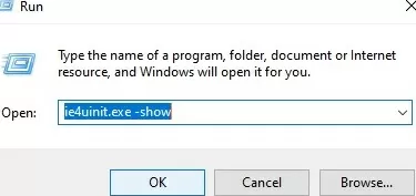 ie4uinit command used to refresh iconcache on windows 10