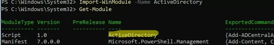 Import Active Directory to PowerShell Core 7.3 session (pwsh.exe)