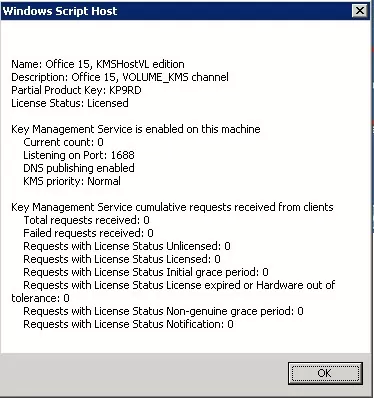 office 2013 kms host status: office 15 volume_kms_channel lincensed