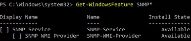 powershell: check snmp service