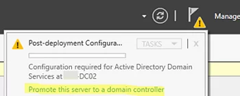 Promote Windows Server to a domain controller