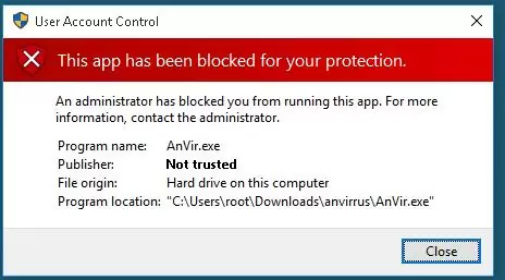 This app has been blocked for your protection