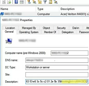 show logged on username in computer description filed in ADUC