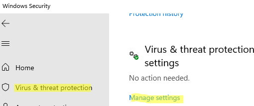 Virus and threat protection on Windows 11