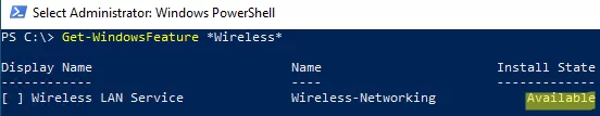 Wireless LAN Service in not enabled in WIndows Server by default